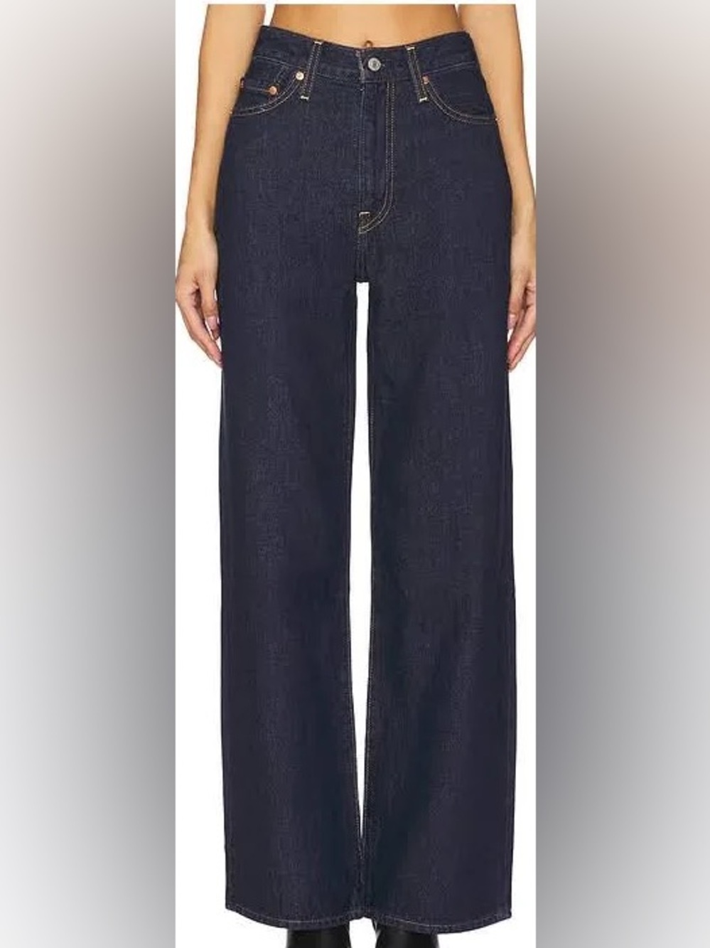 Uniqlo Wide Leg Dark Blue Women's Jeans 24x31 - Picture 2 of 7